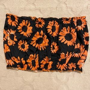 SHEIN Sunflower Bandeau Tube Top